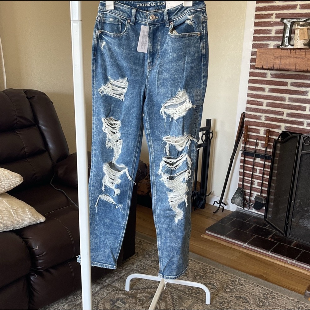 Women’s Distressed Mom Jeans